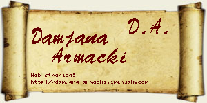 Damjana Armacki vizit kartica